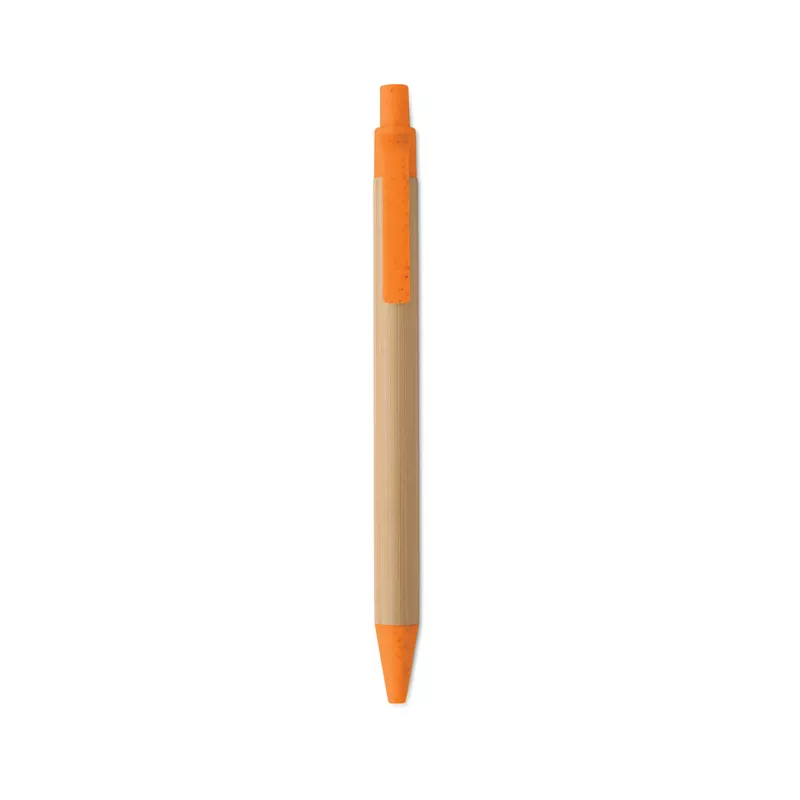 Długopis bambusowy z końcówkami ze słomy ITEA COLOUR - Pomaranczowy (MO2635-10)