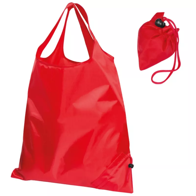 Składana torba poliestrowa na zakupy - czerwony (6072405)
