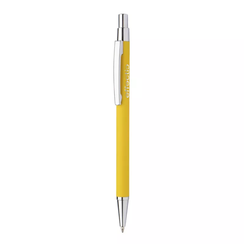 Długopis metalowy z lustrzanym grawerem Chromy - żółty (AP845173-02)