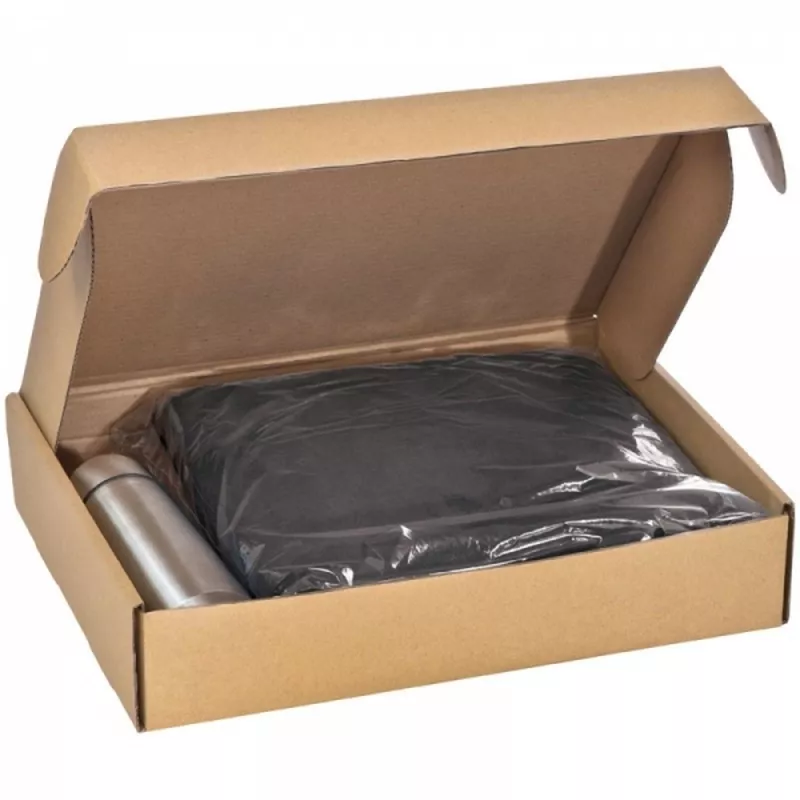 Zestaw koc z polaru 2w1 i termos 500 ml LIVERPOOL - czarny (347803)