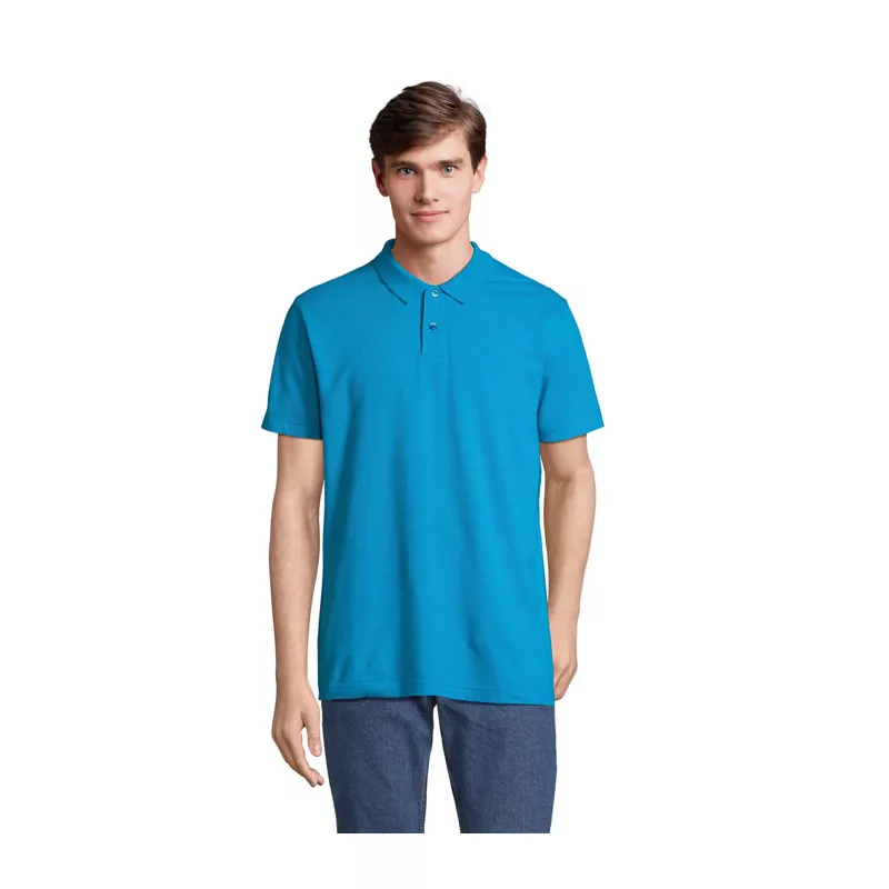 Koszulka polo unisex z czesanej bawełny Sol's PULSE - Aqua (S04502-AQ)