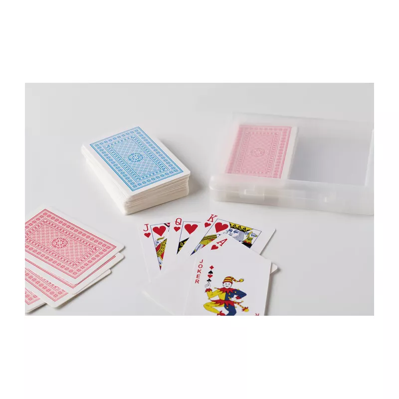 Karty do gry 2 talie w etui PLAYCARD - Przezroczysty (MO2532-22)