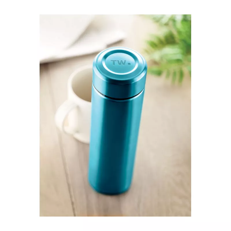 Termos stalowy z zaparzaczem 425 ml PATAGO - Turkusowy (MO9810-12)