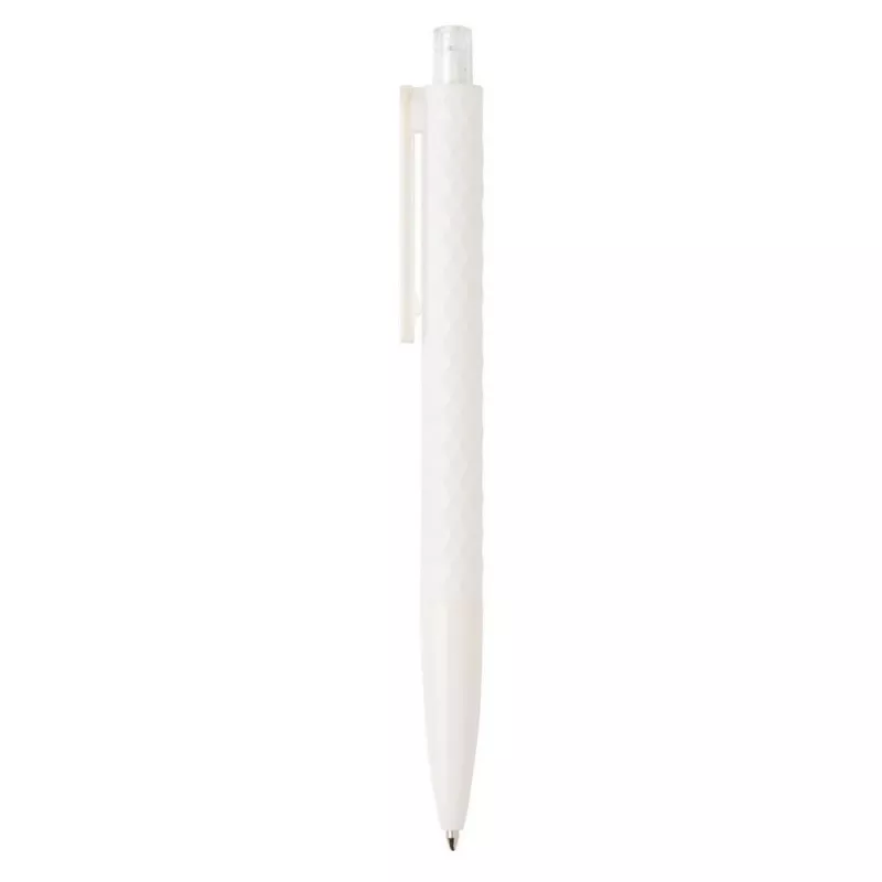 Długopis z diamentowym wzorem i niemieckim wkładem Dokumental® - biały (V1814-02)