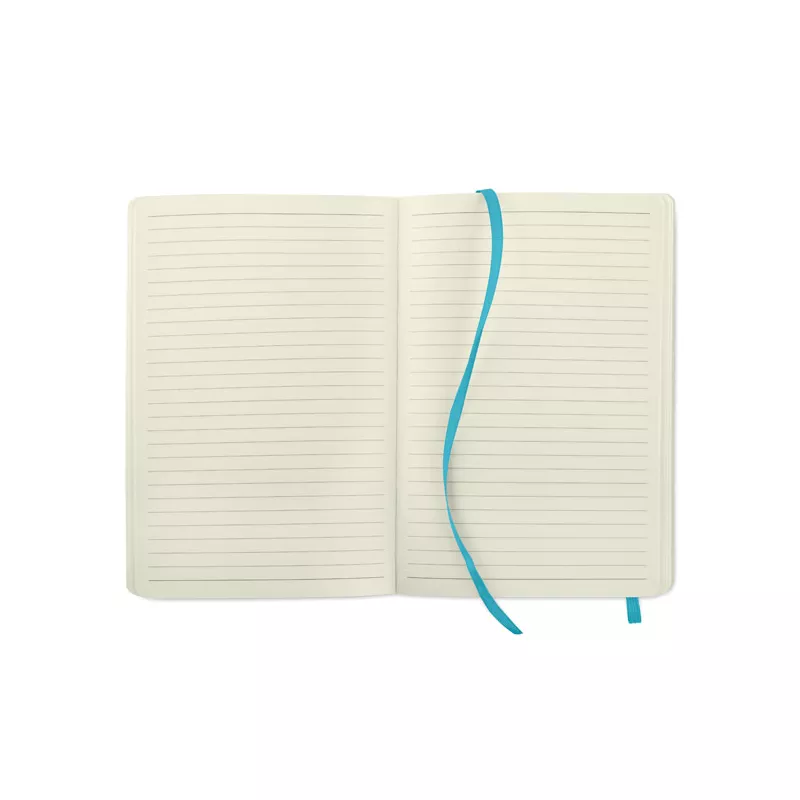 Notes A5 z recyklingu 80 kartek w linię BRETA - Turkusowy (MO2118-12)