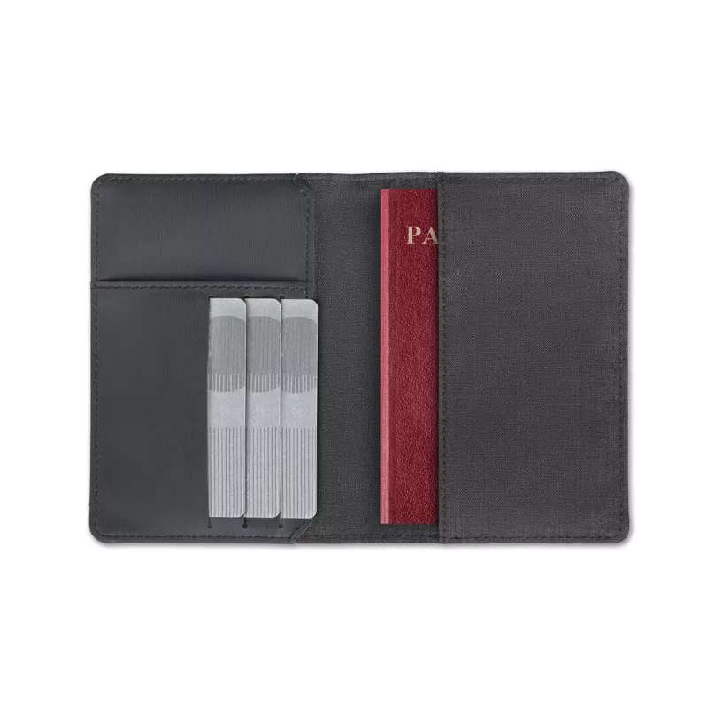 Etui na paszport z ochroną RFID SHIELDOC - Czarny (MO9107-03)