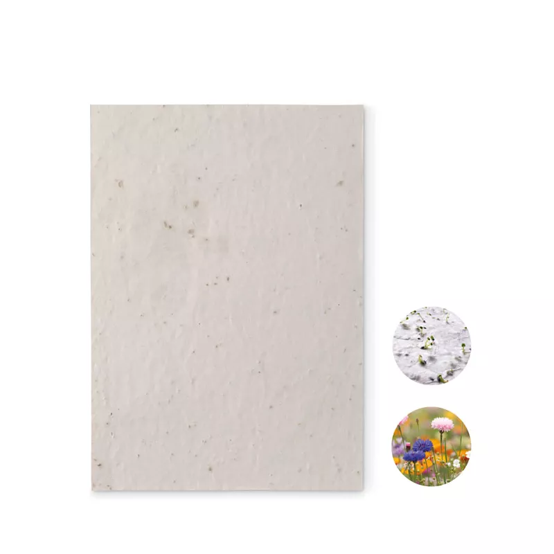 Papier z nasionami kwiatów A5 ASIDE - Bialy (MO6915-06)