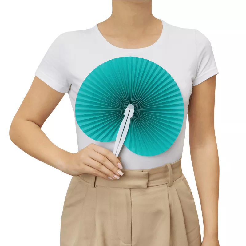 Składany wachlarz - turkusowy (56-0906055)