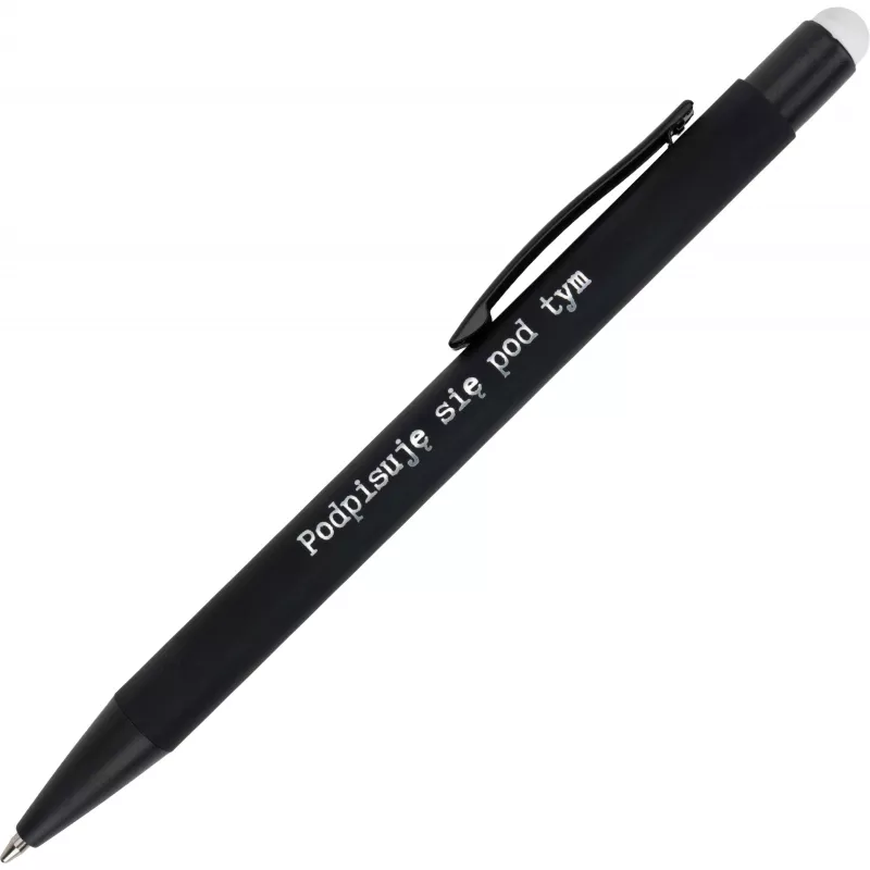 Długopis metalowy touch pen soft touch OHARA - biały (462406)