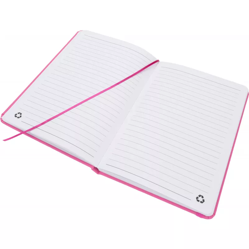 Notatnik A5 w linie z materiałów z recyklingu DOMINIK - różowy (2526111)