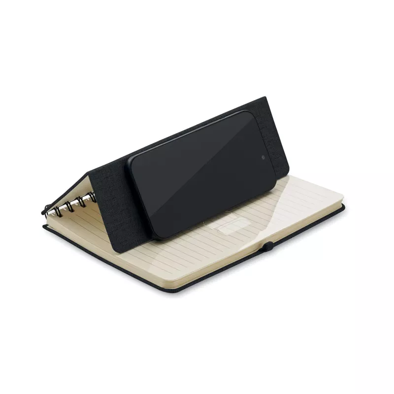Notes A5 z podstawką 80 kartek w linię STRATA - Czarny (MO2522-03)