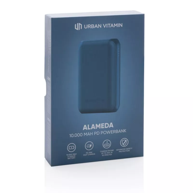Szybki power bank 10000 mAh Urban Vitamin - niebieski (P322.705)