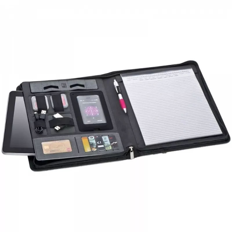 Folder A4 z power bankiem 5000 mAh ELDA - szary (012307)