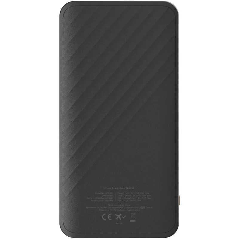 Xtorm XG220 Go2 powerbank 15 W 20 000 mAh z szybkim ładowaniem  - Czarny (12441290)