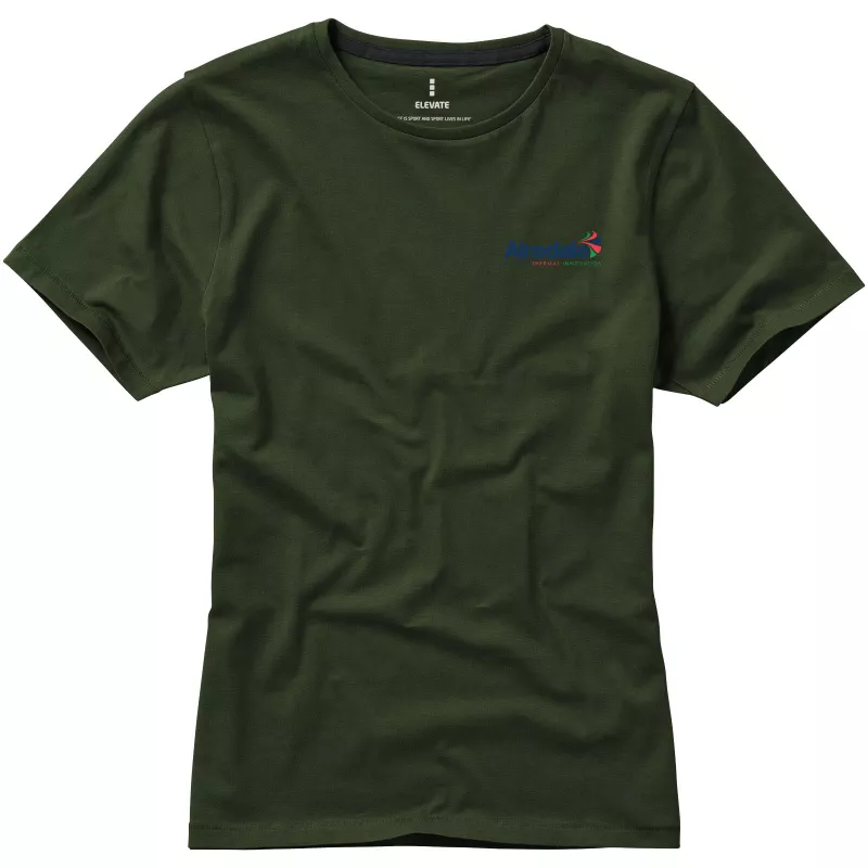 Damski t-shirt Nanaimo z krótkim rękawem - Zieleń wojskowa (38012-ARMY GRE)