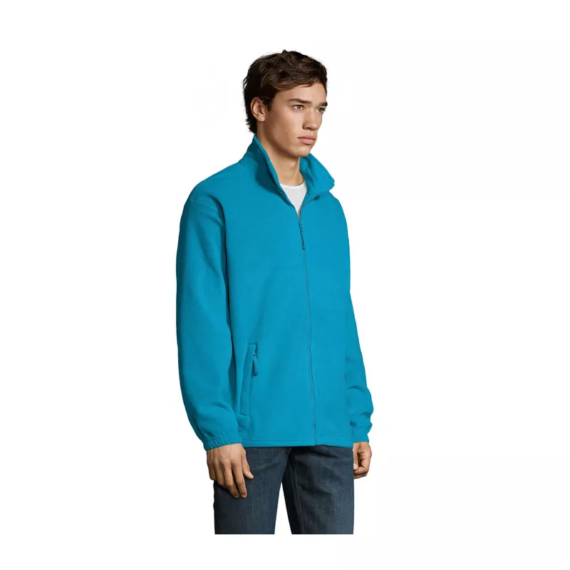 Bluza polarowa męska rozpinana 300 g/m² Sol's NORTH - Aqua (S55000-AQ)