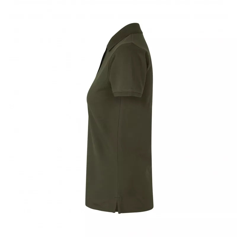 Koszulka bawełniana damska 210 g/m² ID Polo/stretch 527 - Olive (0527-OLIVE)