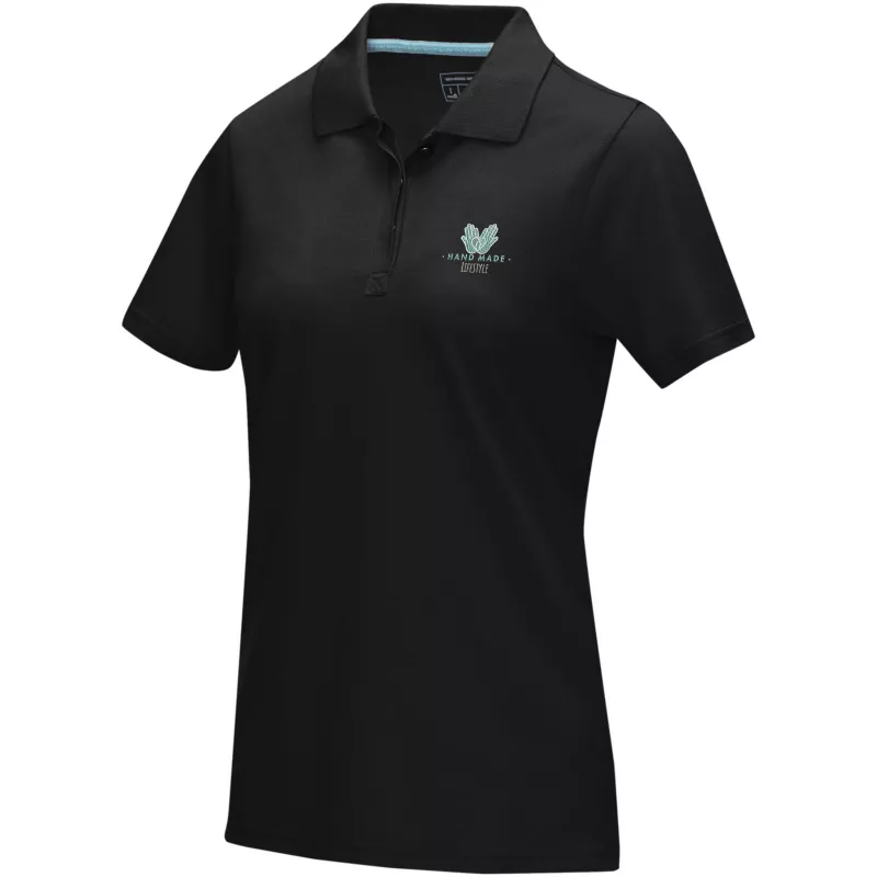 Damska organiczna koszulka polo Graphite z certyfikatem GOTS - Czarny (37509-BLACK)