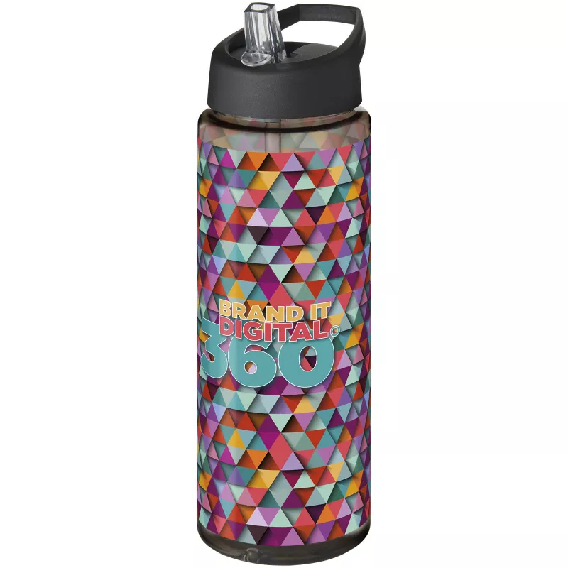 Bidon H2O Vibe o pojemności 850 ml z wieczkiem z dzióbkiem - Charcoal-Czarny (21009602)