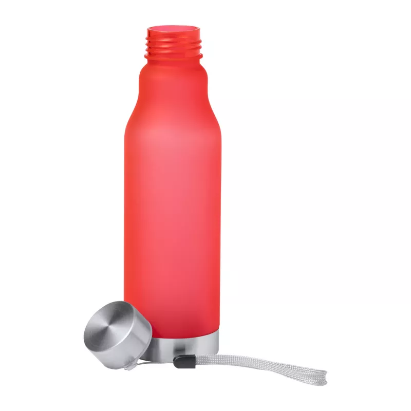 Butelka sportowa z tworzywa sztucznego RPET wolnego od BPA 600 ml Fiodor - czerwony (AP722806-05)