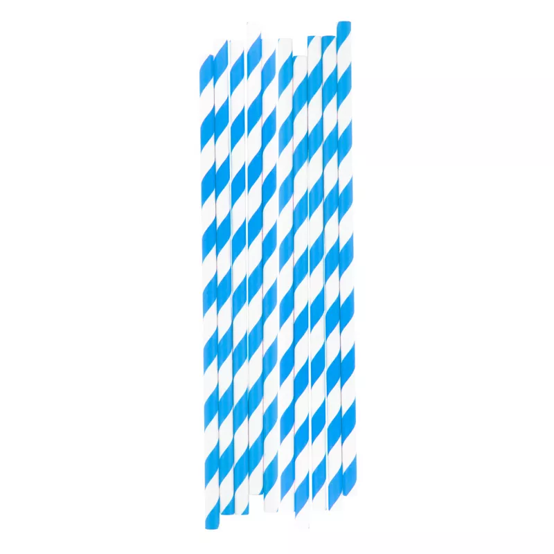 Zestaw 10 słomek papierowych StriStraw - niebieski (AP800428-06)