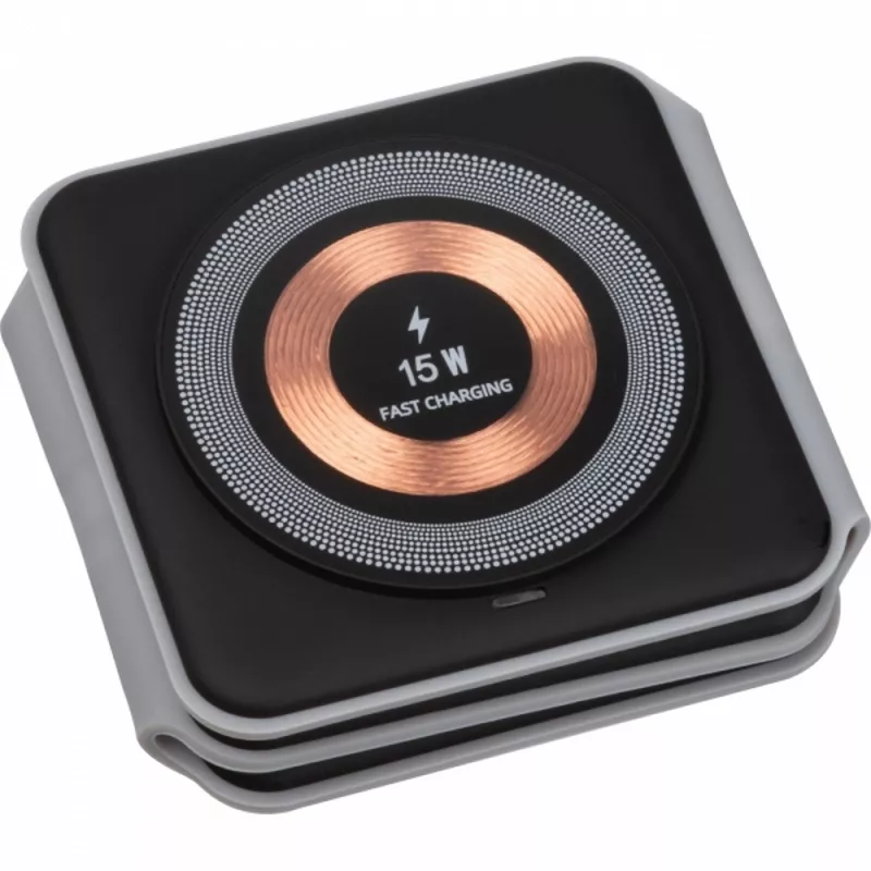 Ładowarka indukcyjna 3w1 AMY - czarny (3524703)