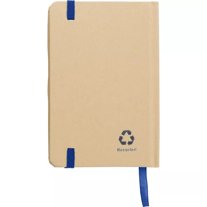 Notatnik A6 z papieru kraftowego z recyklingu - niebieski (V1164-11)