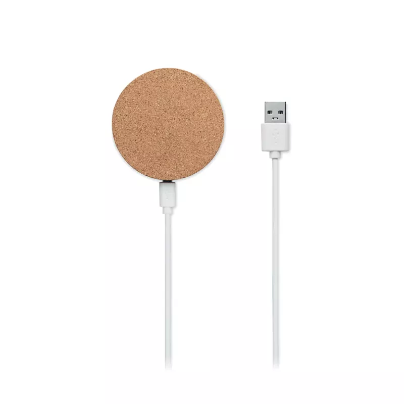 Ładowarka bezprzewodowa z korka 10W KOKE - Bezowy (MO6399-13)