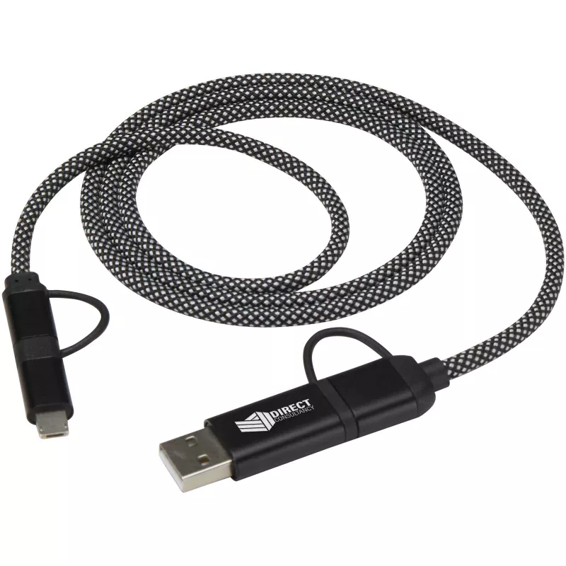 SMART 65 W, magnetyczny kabel ładujący 5 w 1, długość 100 cm, certyfikowany zgodnie ze standardem RCS  - Czarny (12449590)