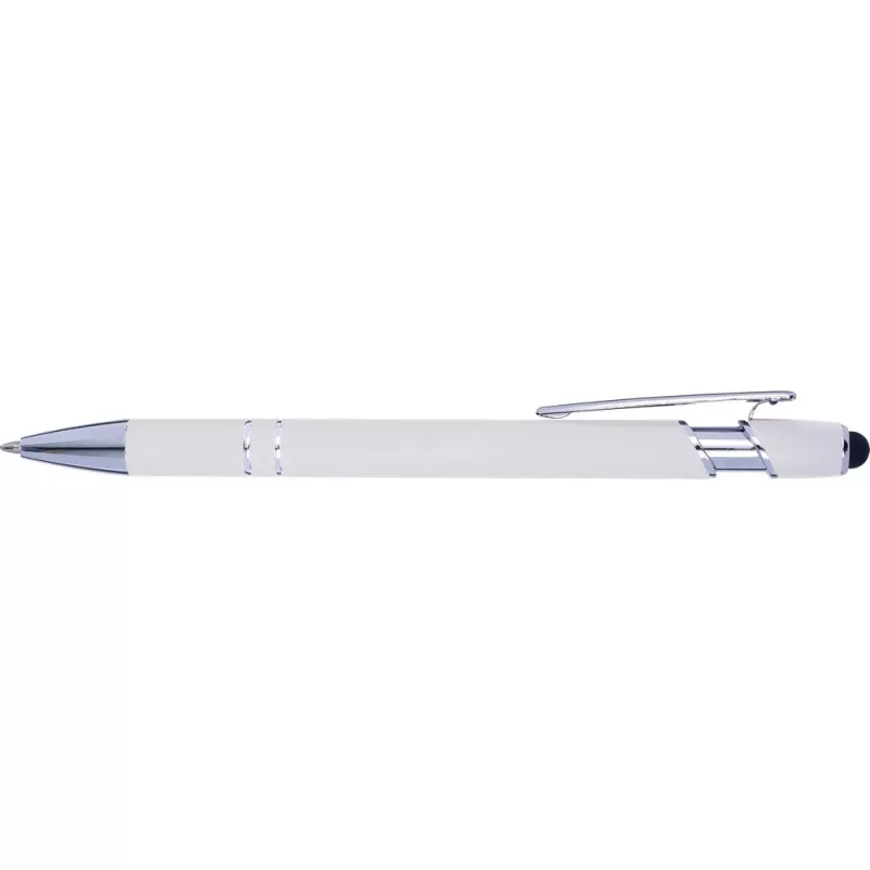 Długopis z touch pen-em - biały (V1917-02)