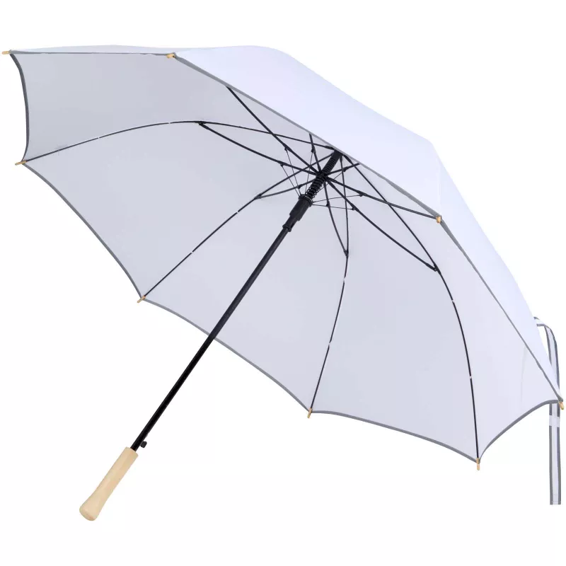 Parasol Norman 30 cali, wykonany z tworzywa sztucznego, odporny na wiatr  - Biały (13016301)