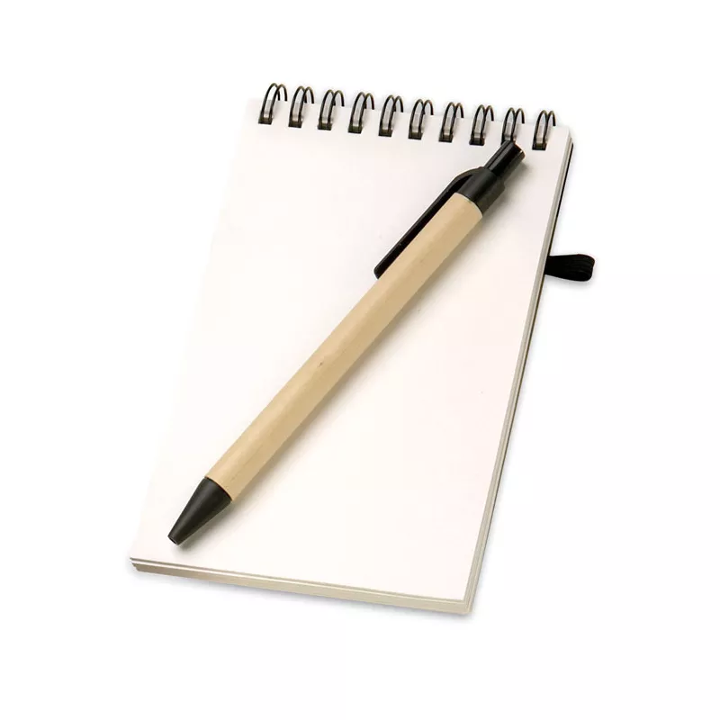 Notes A6 z długopisem 70 kartek gładkie SONORA - Czarny (IT3789-03)