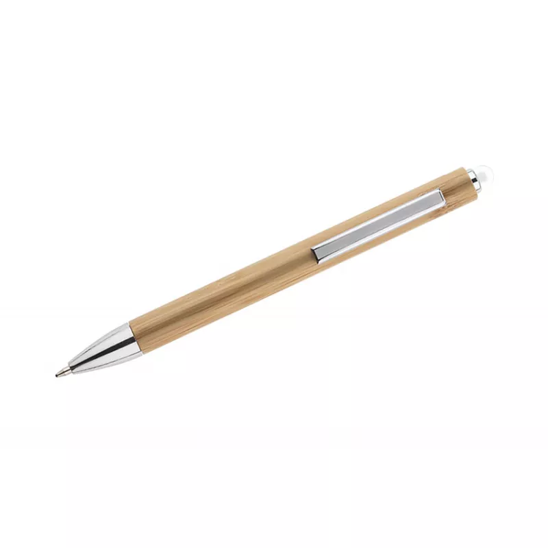 Długopis bambusowy z touch pen-em TUSO - biały (19661-01)