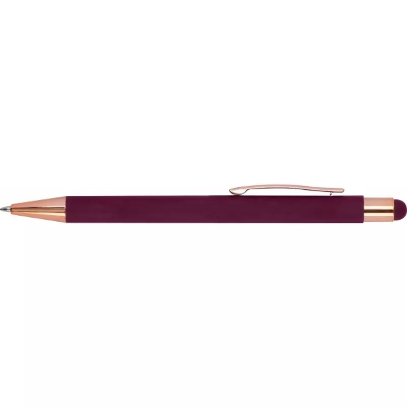 Długopis metalowy touch pen soft touch MIRAMAR - bordowy (432802)