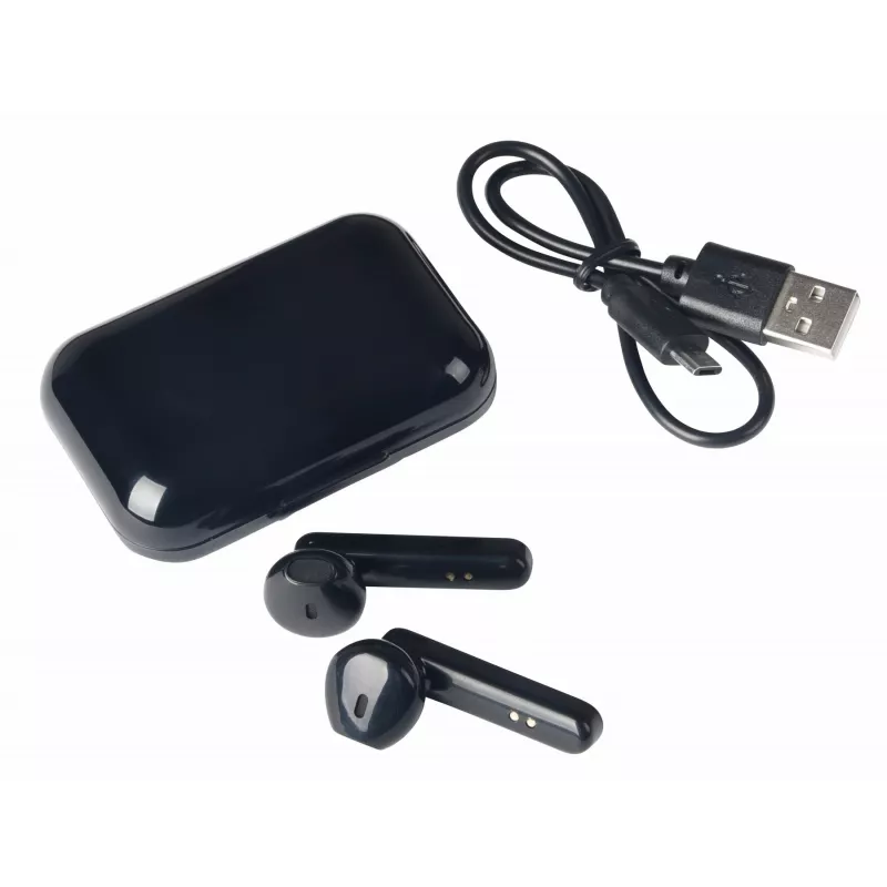 Bezprzewodowe słuchawki douszne TWINS - czarny (58-8106037)