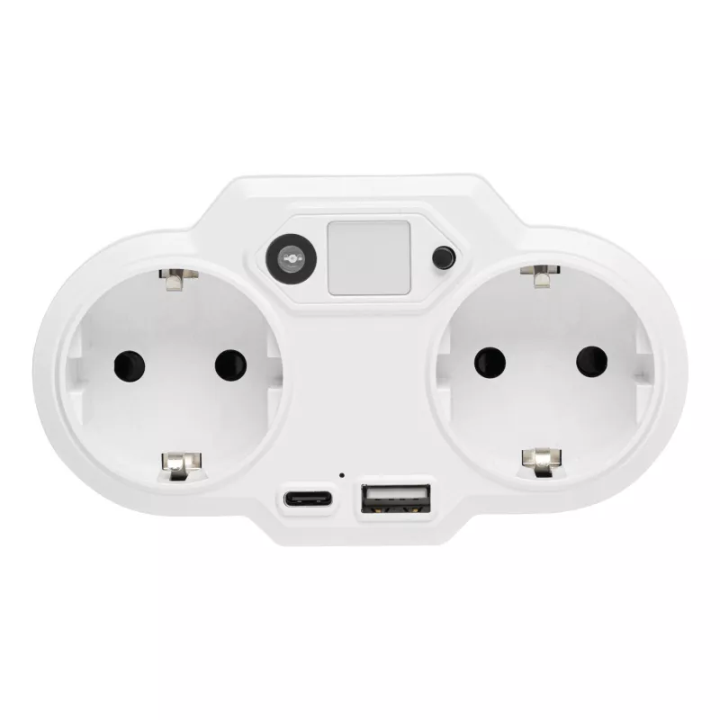 Wtyczka USB z lampką nocną - biały (56-0402719)