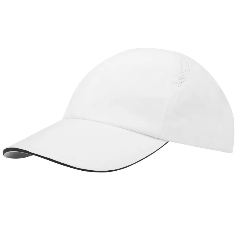 Morion dwukolorowa 6 panelowa czapka GRS z recyklingu o młodzieżowym kroju - Biały (37517010)