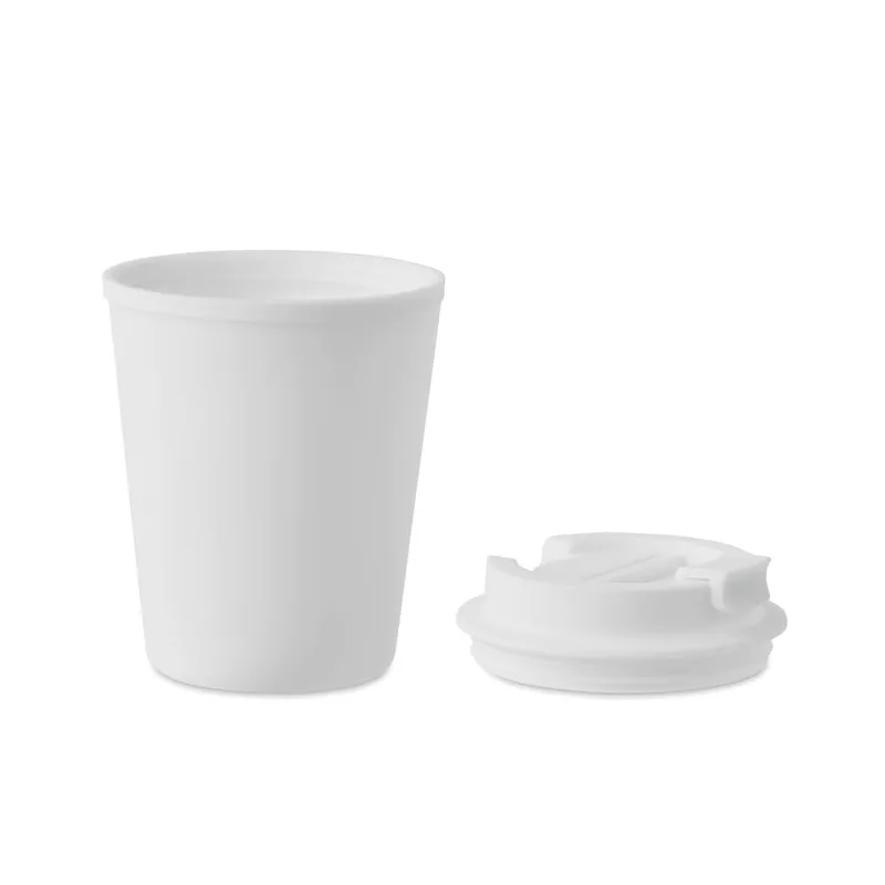 Kubek dwuścienny z PP 300 ml TRIDUS - Bialy (MO6866-06)