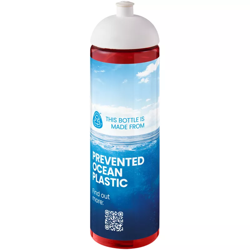 H2O Active® Eco Vibe 850 ml, bidon z kopułową pokrywką  - Biały-Czerwony (21048406)