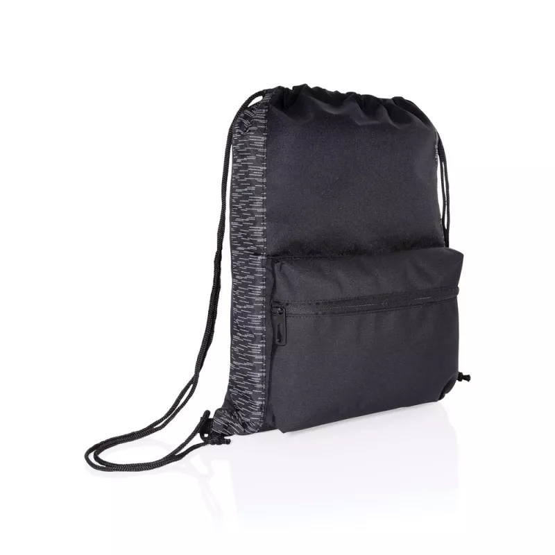 Worek ze sznurkiem rPET AWARE™ - czarny (P762.591)