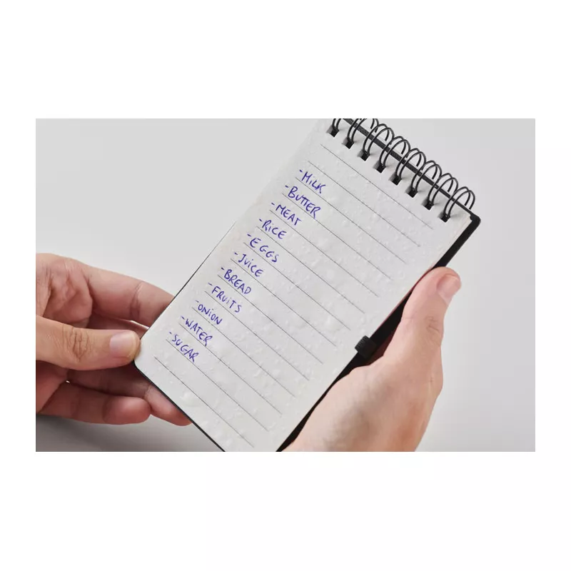 Notes wodoodporny z długopisem 50 kartek w linię KIT - Czarny (MO2889-03)
