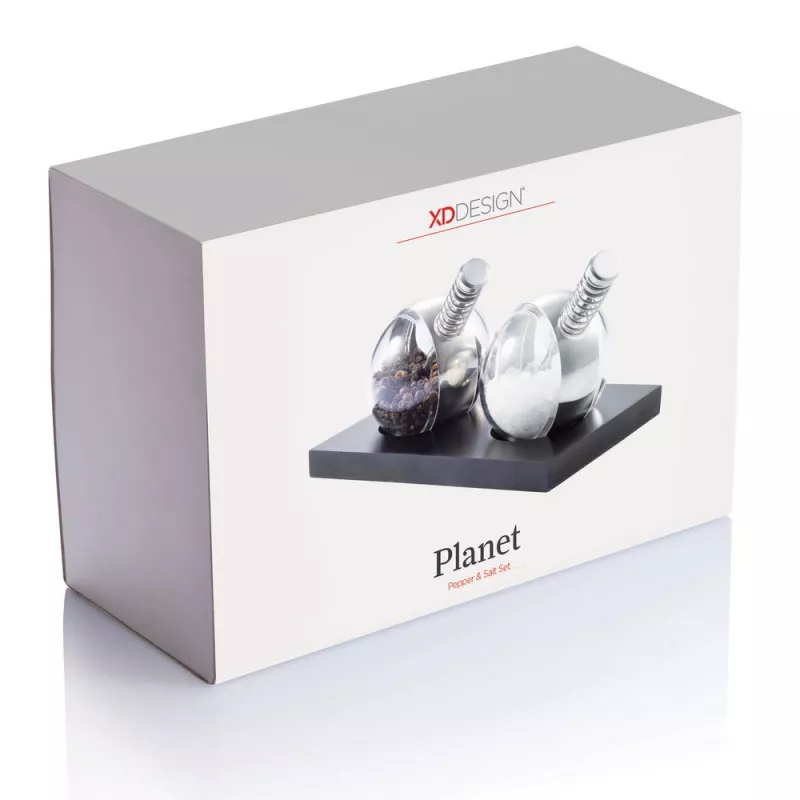 Zestaw do soli i pieprzu Planet - czarny (P262.340)