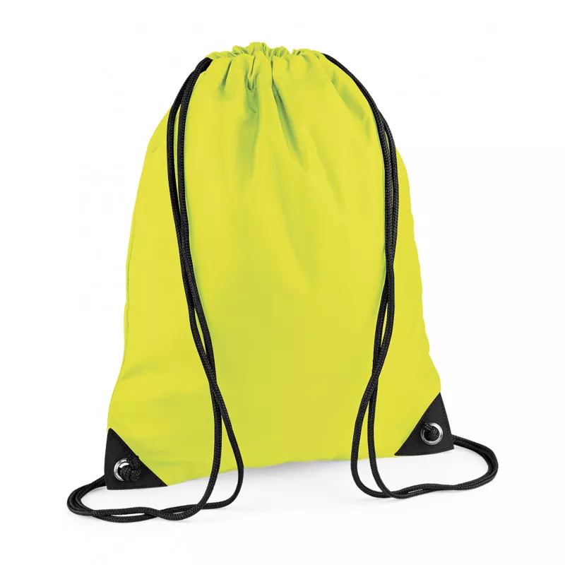 Reklamowy plecak na sznurkach  poliestrowy BagBase BG10, 34 x 45 cm - Fluorescent Yellow (BG10-FLUORESCENT YELLOW)