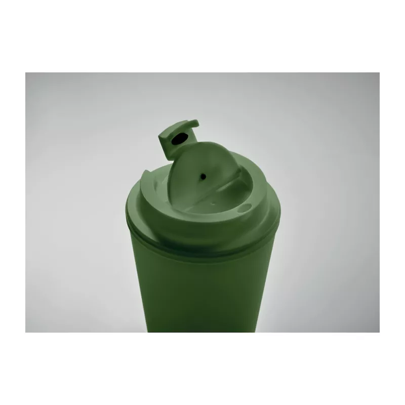 Kubek dwuścienny z PP 300 ml TRIDUS - Ciemnozielony (MO6866-60)