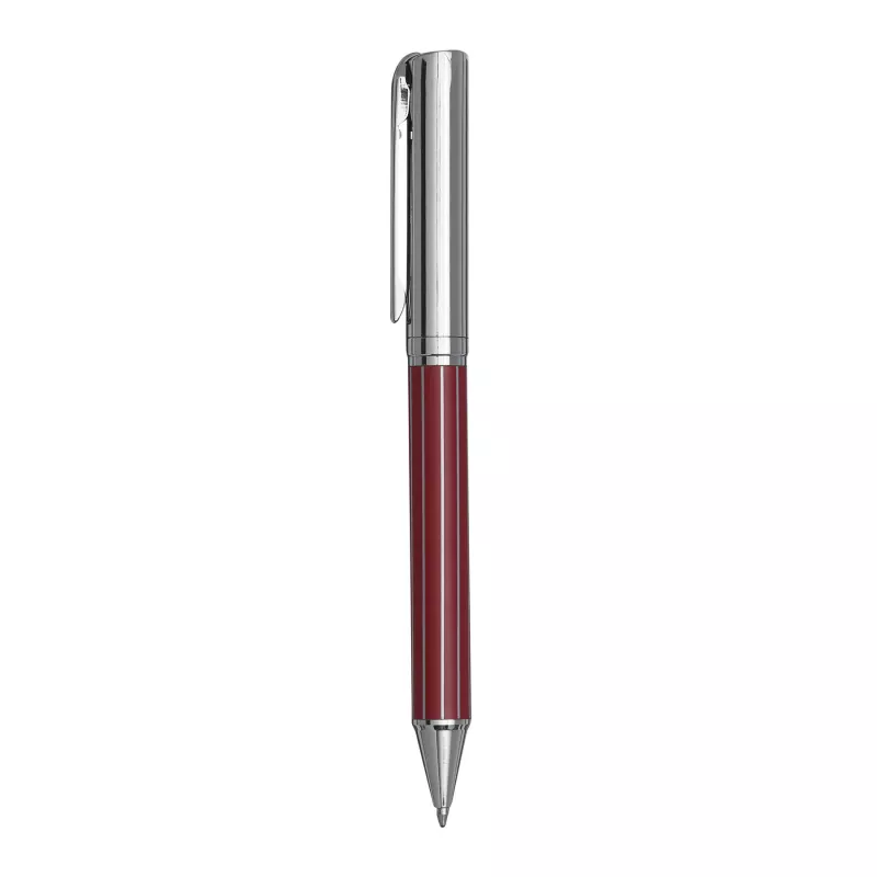 Metal długopis - czerwony, srebrny (58-1100621)