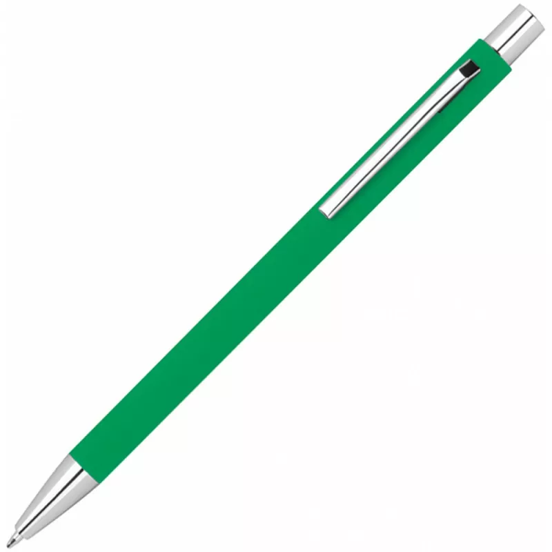 Długopis metalowy z powierzchnią soft touch - zielony (1368009)