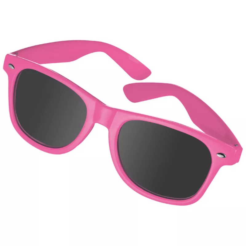 Różowe okulary przeciwsłoneczne reklamowe z nadrukiem