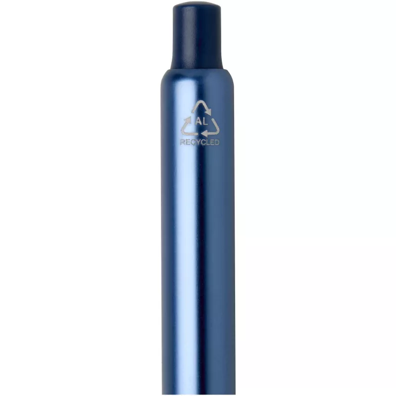 Soffit - anodowany długopis automatyczny, wykonany z aluminium pochodzącego z recyklingu, z niebieskim wkładem. - Ocean Blue2 (10733255)