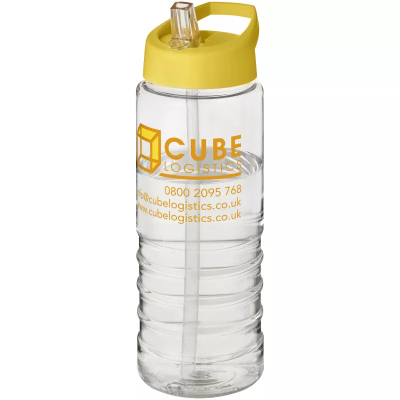 Bidon H2O Treble o pojemności 750 ml z wieczkiem z dzióbkiem - Przezroczysty-Żółty (21087713)