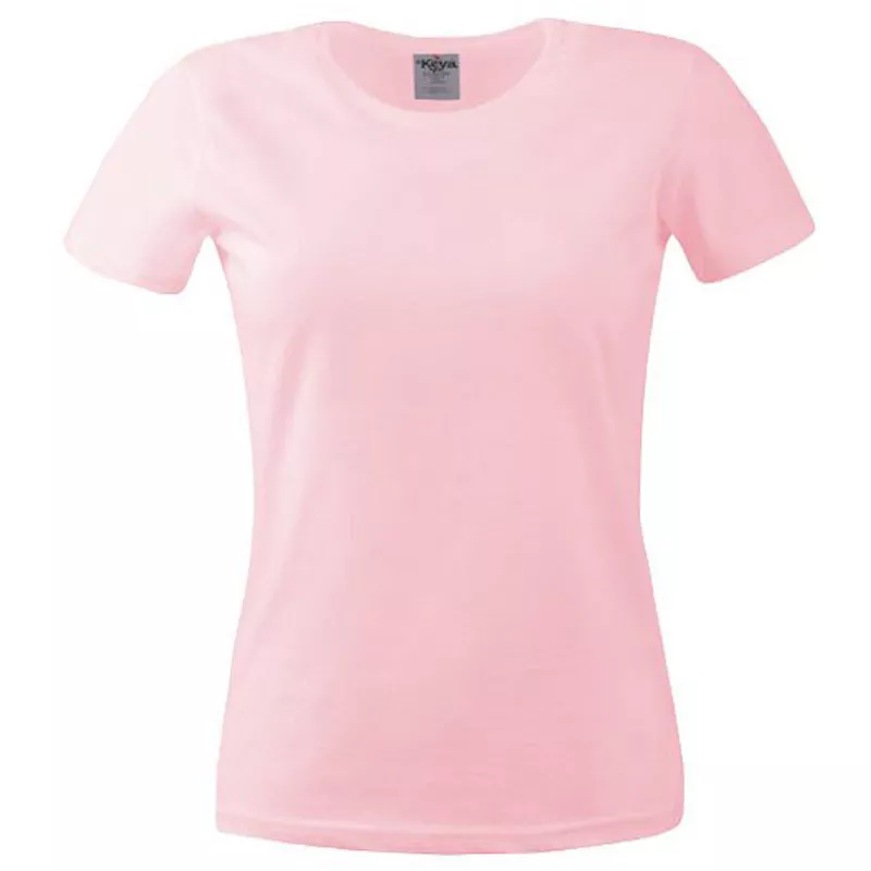 Koszulka bawełniana damska 150 g/m² KEYA WCS 150  - light pink (WCS150-LIGHT PINK)